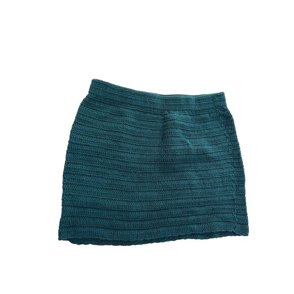 Euonia Knit Mini Skirt in Blue - Picture 1 of 3